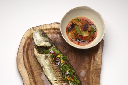 Chef Arnaud Faye’s Signature Dish, Grilled Sea Bass