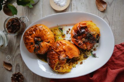 Whole Baked Heritage Squash with Garlic & Sage Butter 