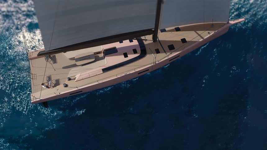 The Baltic 80 custom Yacht dressed in pink is a striking object