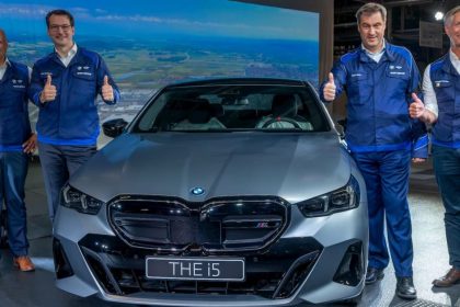 BMW’s first electric 5 series sedan, the i5, begins rolling off the assembly line