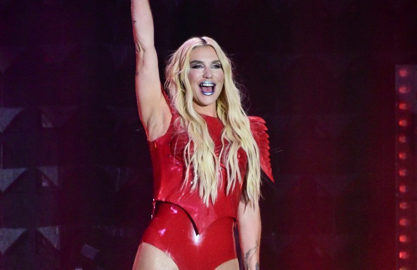 Kesha on stage during the Wawa Welcome America Fourth of July Concert at Benjamin Franklin Parkway in Philadelphia,