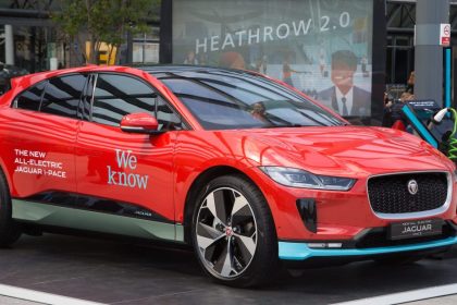 A large fleet of all-electric Jaguar I-Pace will offer shuttle services from Heathrow airport