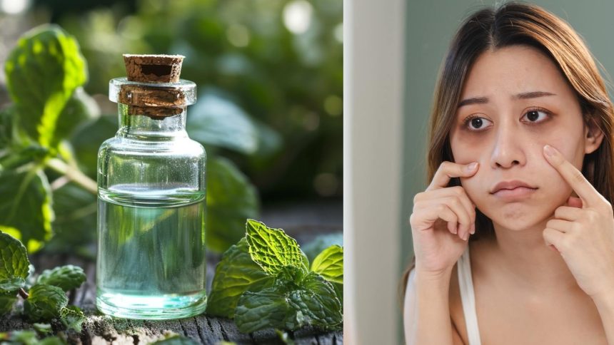 Peppermint oil is a great home remedy for dark circles! Know how to use it