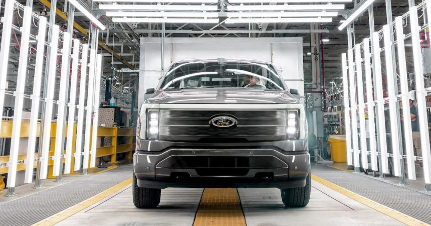 Ford drastically cuts workforce at F-150 Lightning EV plant amid ‘much slower’ demand