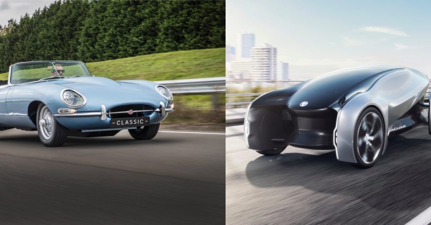 Jaguar will add electric powertrains to all new cars by 2020, unveils electric E-Type and ‘2040’ concept