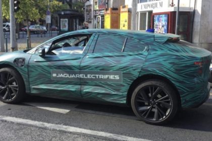 Jaguar’s first upcoming all-electric car spotted testing with new sensors