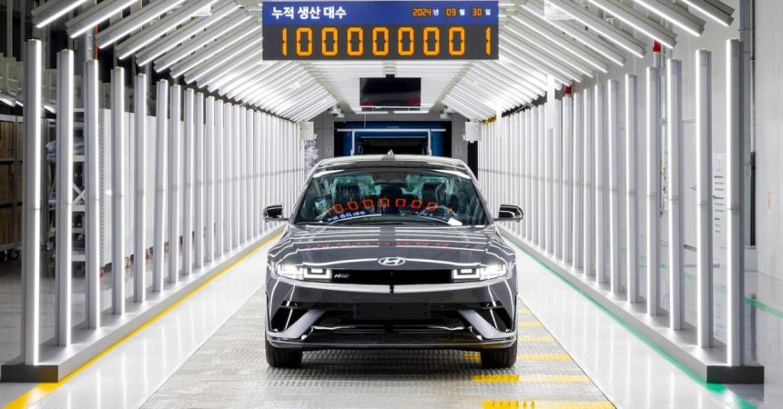 Hyundai beats VW, Toyota to 100M vehicle milestone as EVs pave way for global sales run