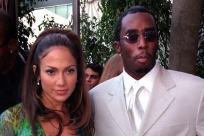 Jennifer Lopez and Diddy at the Grammy Awards