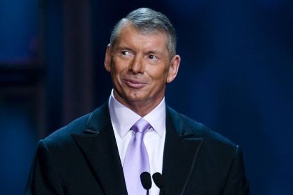 HOUSTON - APRIL 04:  WWE Chairman Vince McMahon inducts Stone Cold Steve Austin into the WWE Hall of Fame at the 25th Anniversary of WrestleMania's WWE Hall of Fame at the Toyota Center on April 4, 2009 in Houston, Texas.  (Photo by Bob Levey/WireImage)